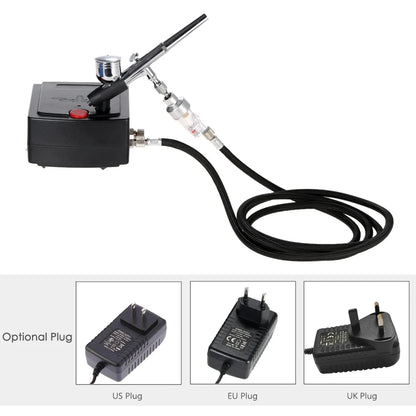 Professional Gravity Feed Airbrush Air Compressor Kit for Art Painting Craft Cake Spray Model Air Brush Nail Tool Set
