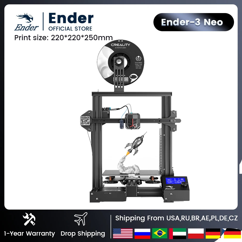 Creality 3D Ender-3 V3 KE/SE Upgraded Version Ender 3 S1 Pro Ender-3 Neo Ender-3 S1 Ender-3 V2 Ender-3 Series FDM Printers