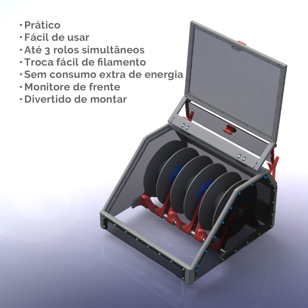 Projeto de Sistema Multi-Filamento para Creality K1 Max (MFS-K1M) - Ebook + Arquivos 3D
